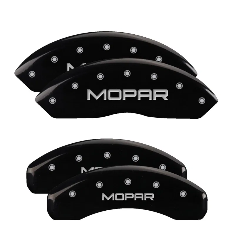 42014SMOPBK – MGP CALIPER Caliper Cover, Set Of 4 Mopar Logo Powder Coated Black Aluminum